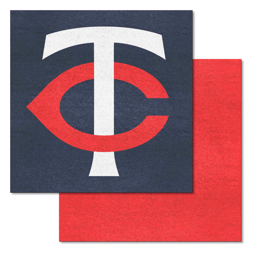 Minnesota Twins Team Carpet Tiles - 45 Sq Ft. TC Cap Logo