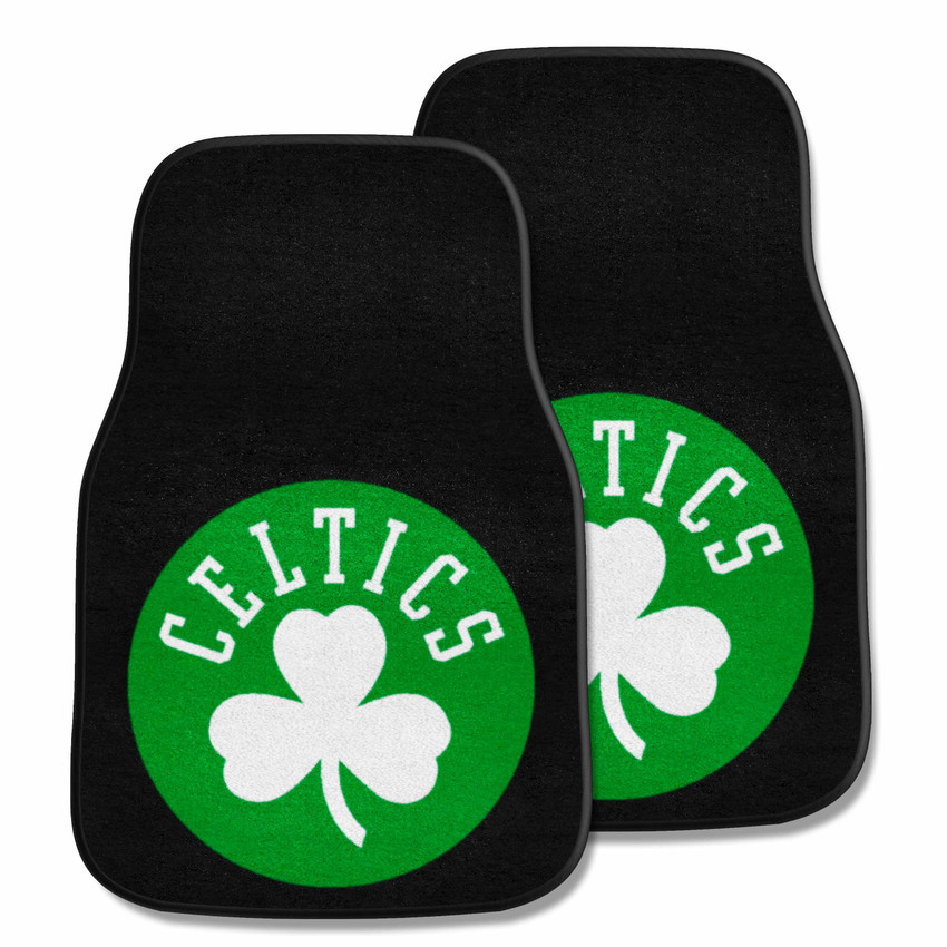 Boston Celtics Front Carpet Car Mat Set - 2 Pieces Clover Secondary Logo