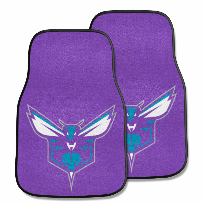 Charlotte Hornets Front Carpet Car Mat Set - 2 Pieces Hornet Partial Logo