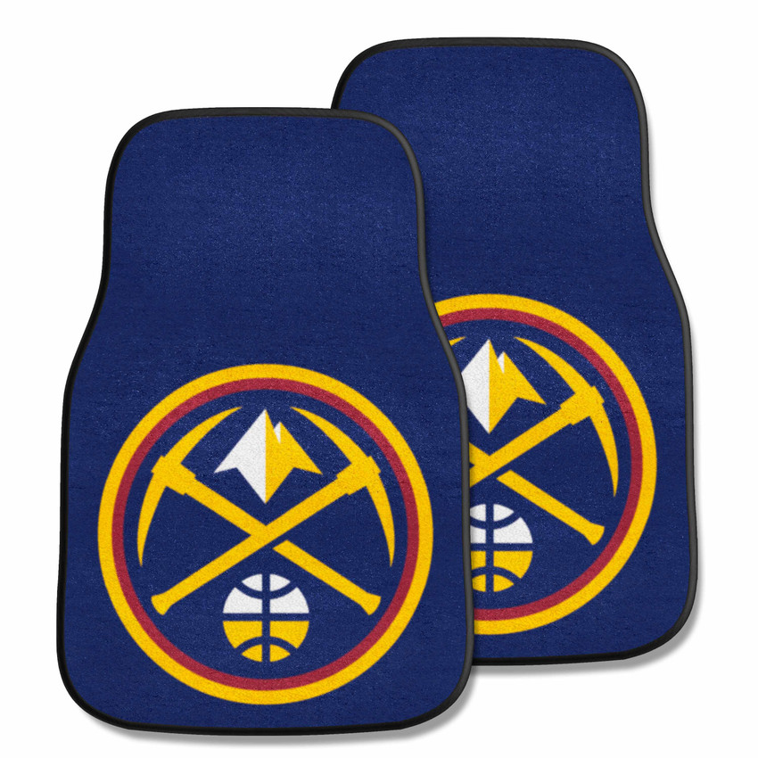 Denver Nuggets Front Carpet Car Mat Set - 2 Pieces Circular Nuggets Primary Logo