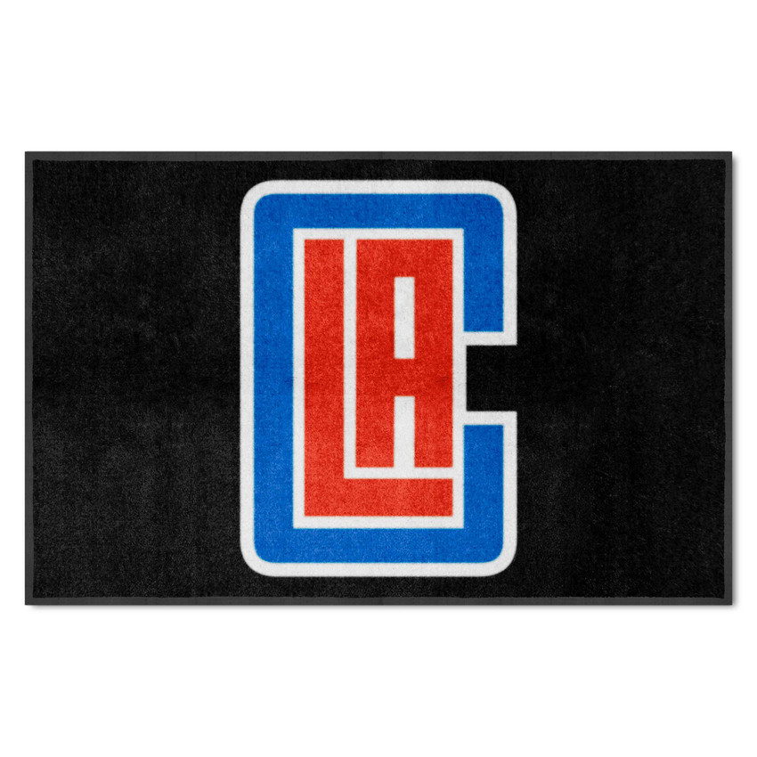 Los Angeles Clippers 4X6 High-Traffic Mat with Durable Rubber Backing - Landscape Orientation