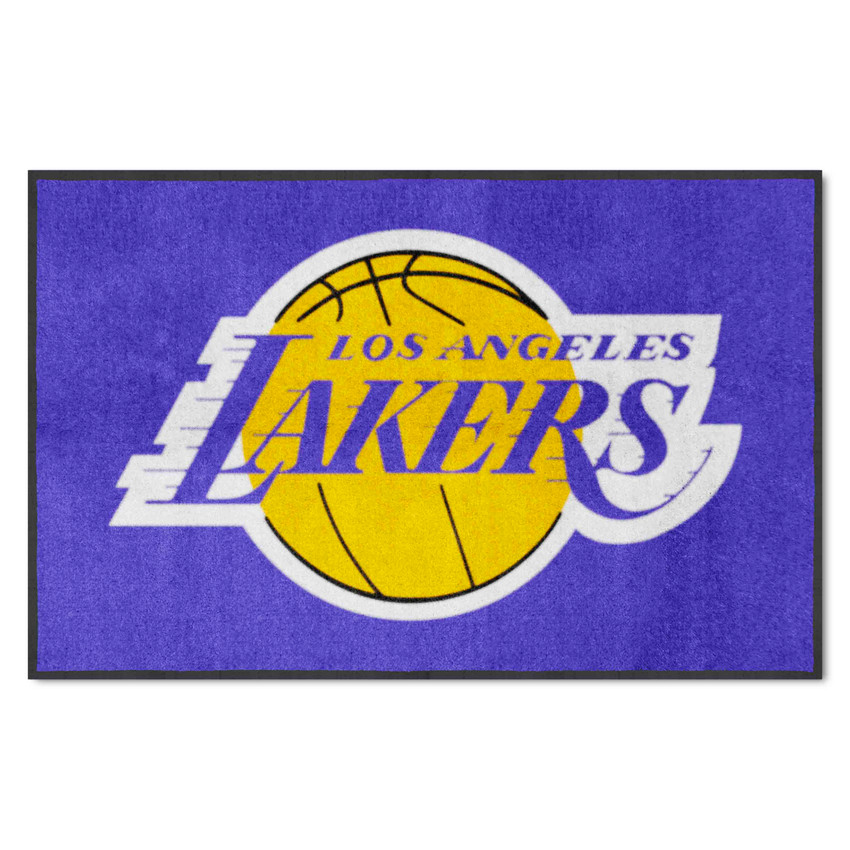 Los Angeles Lakers 4X6 High-Traffic Mat with Durable Rubber Backing - Landscape Orientation