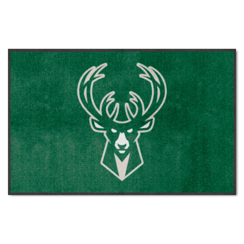 Milwaukee Bucks 4X6 High-Traffic Mat with Durable Rubber Backing - Landscape Orientation
