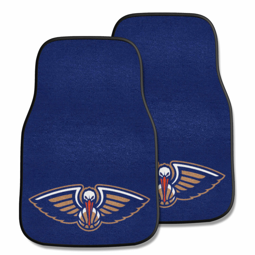 New Orleans Pelicans Front Carpet Car Mat Set - 2 Pieces Pelican with Wordmark Logo