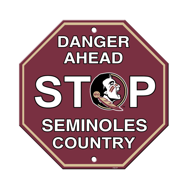 Florida State Seminoles Sign 12x12 Plastic Stop Sign