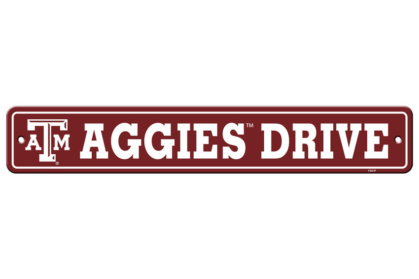 Texas A&M Aggies Sign 4x24 Plastic Street Sign