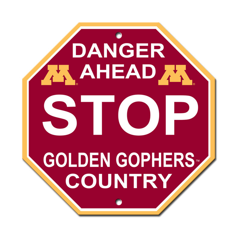 Minnesota Golden Gophers Sign 12x12 Plastic Stop Sign