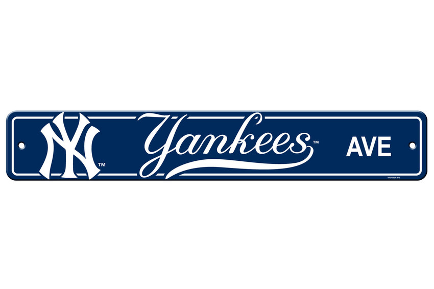 New York Yankees Sign 4x24 Plastic Street Sign
