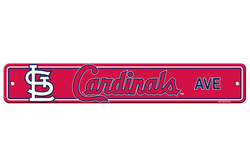 St. Louis Cardinals Sign 4x24 Plastic Street Sign