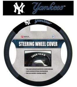 New York Yankees Steering Wheel Cover Mesh Style