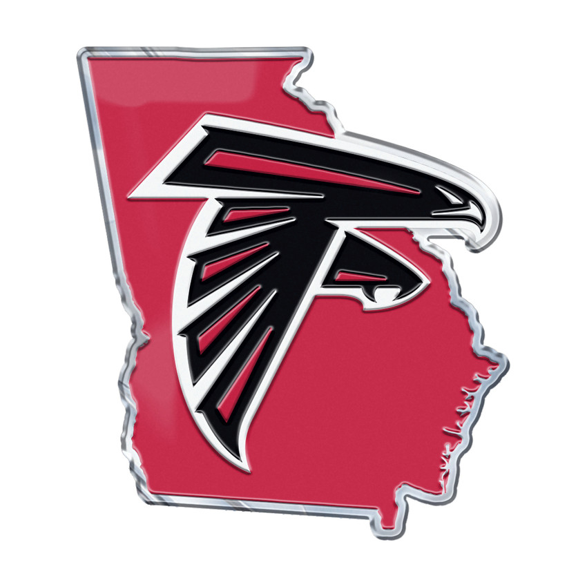 Atlanta Falcons Embossed State Emblem "Falcon" Logo / Shape of Georgia