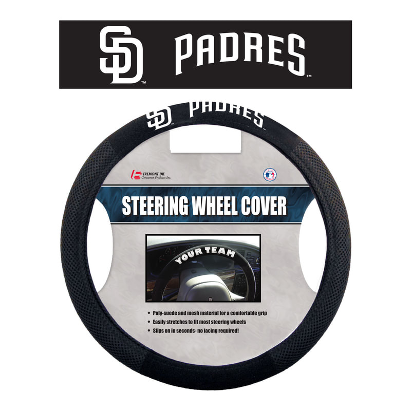 MLB - SAN DIEGO PADRES POLY-SUEDE STEERING WHEEL COVER - 68536 - 023245685368