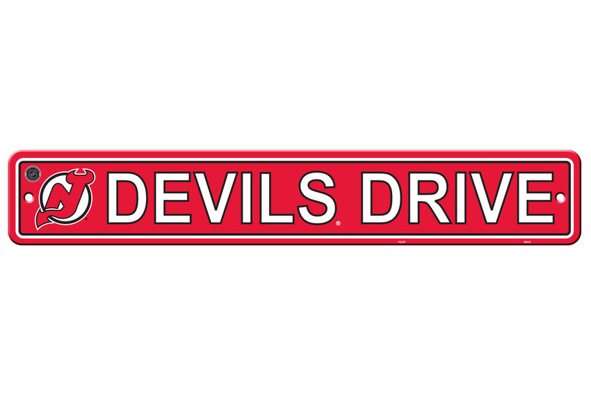 New Jersey Devils Sign 4x24 Plastic Street Sign