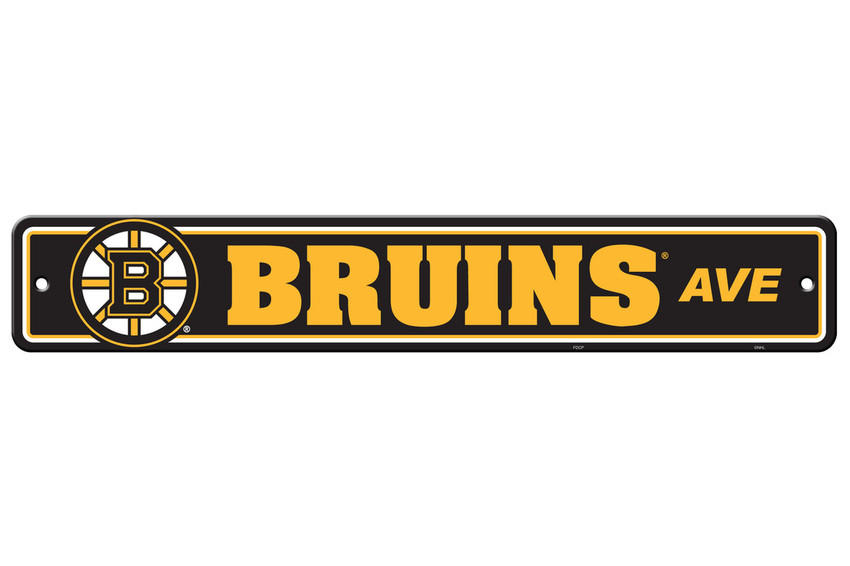 Boston Bruins Sign 4x24 Plastic Street Sign