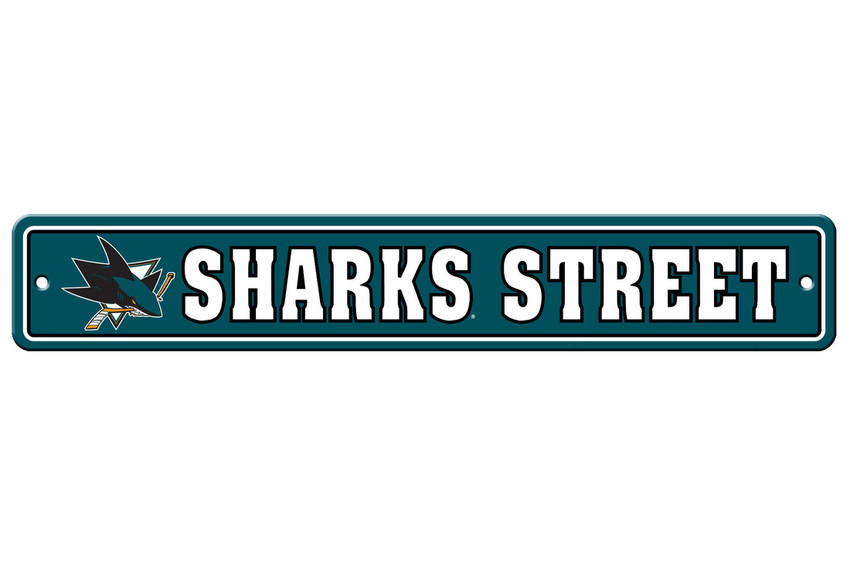 San Jose Sharks Sign 4x24 Plastic Street Sign