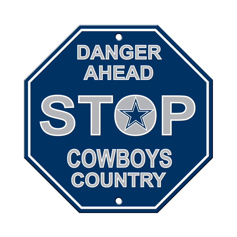 Dallas Cowboys Sign 12x12 Plastic Stop Sign