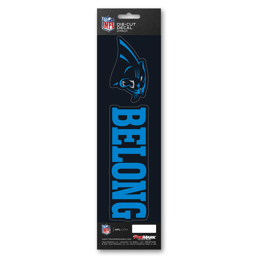 Carolina Panthers Team Slogan Decal Primary Logo & Team Slogan Blue & Black