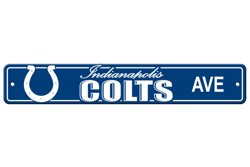 Indianapolis Colts Sign 4x24 Plastic Street Sign