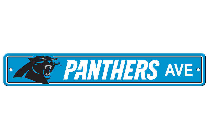 Carolina Panthers Sign 4x24 Plastic Street Sign