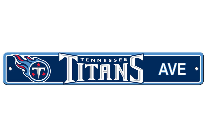 Tennessee Titans Sign 4x24 Plastic Street Sign