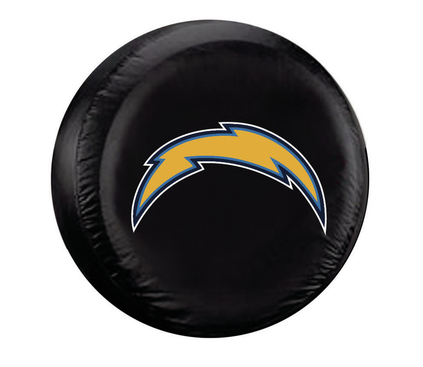 Los Angeles Chargers Tire Cover Standard Size Black