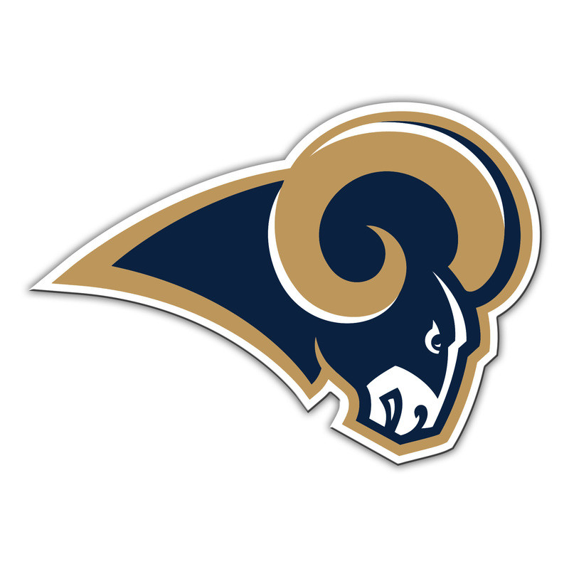 Los Angeles Rams 12" Right Logo Car Magnet