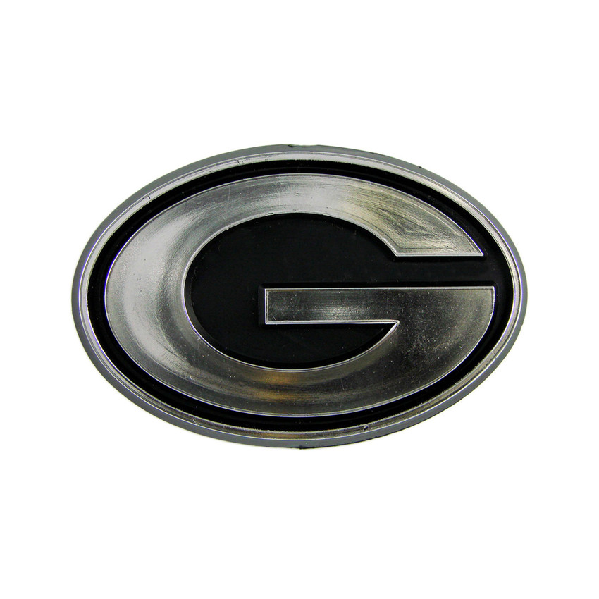 Green Bay Packers Molded Chrome Plastic Emblem Oval G Primary Logo