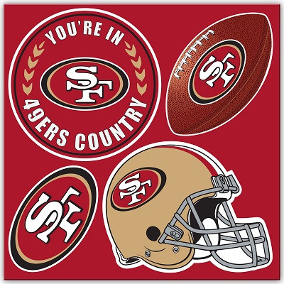San Francisco 49er's 4 Piece Magnet Set