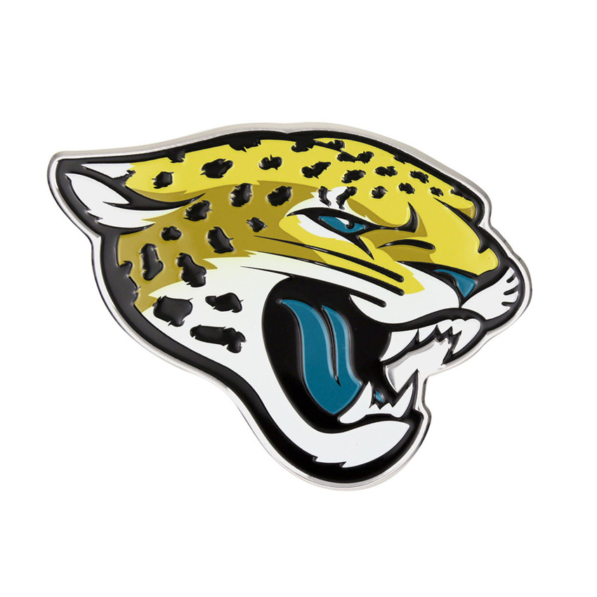 Jacksonville Jaguars Heavy Duty Aluminum Embossed Color Emblem Jaguar Head Primary Logo