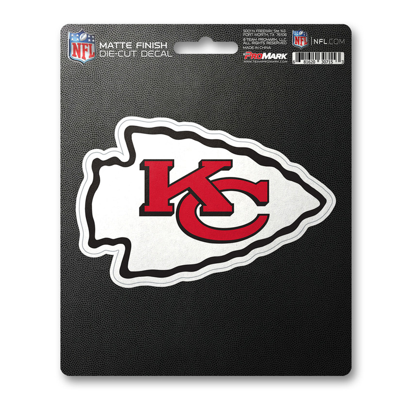 Kansas City Chiefs Matte Decal KC Arrow Primary Logo Red