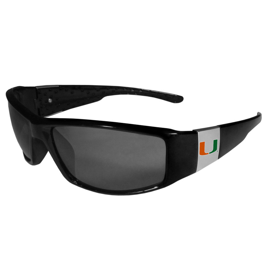 Miami Hurricanes Chrome Wrap Sunglasses