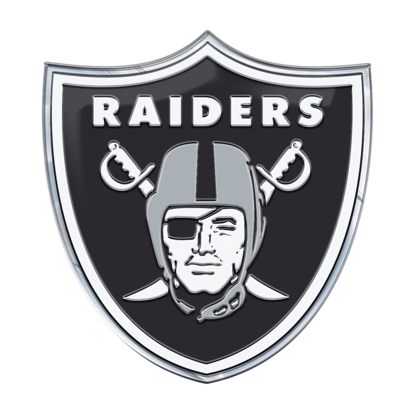 Las Vegas Raiders Heavy Duty Aluminum Embossed Color Emblem Raider Shield Primary Logo