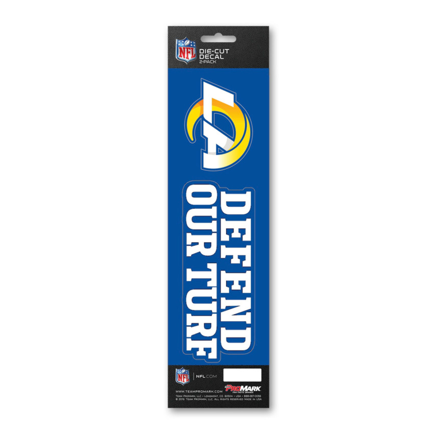 Los Angeles Rams Team Slogan Decal Primary Logo & Team Slogan Blue