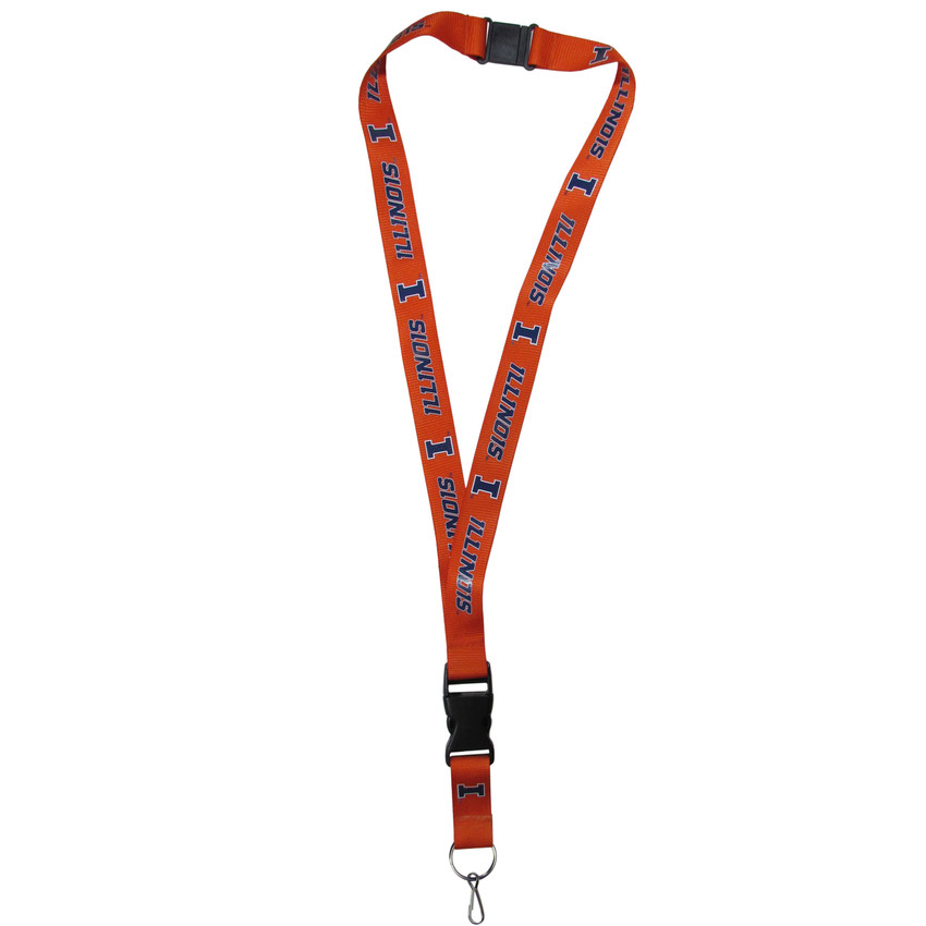 Illinois Fighting Illini Lanyard Keychain ID Holder NCAA Fan Accessory