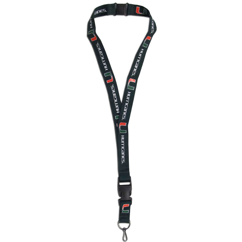 Miami Hurricanes Lanyard Keychain ID Holder NCAA Fan Accessory