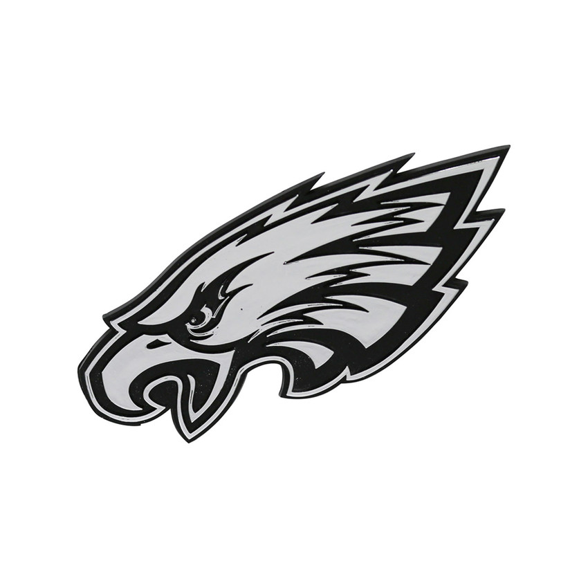 Philadelphia Eagles Molded Chrome Plastic Emblem Eagle Head Primary Logo