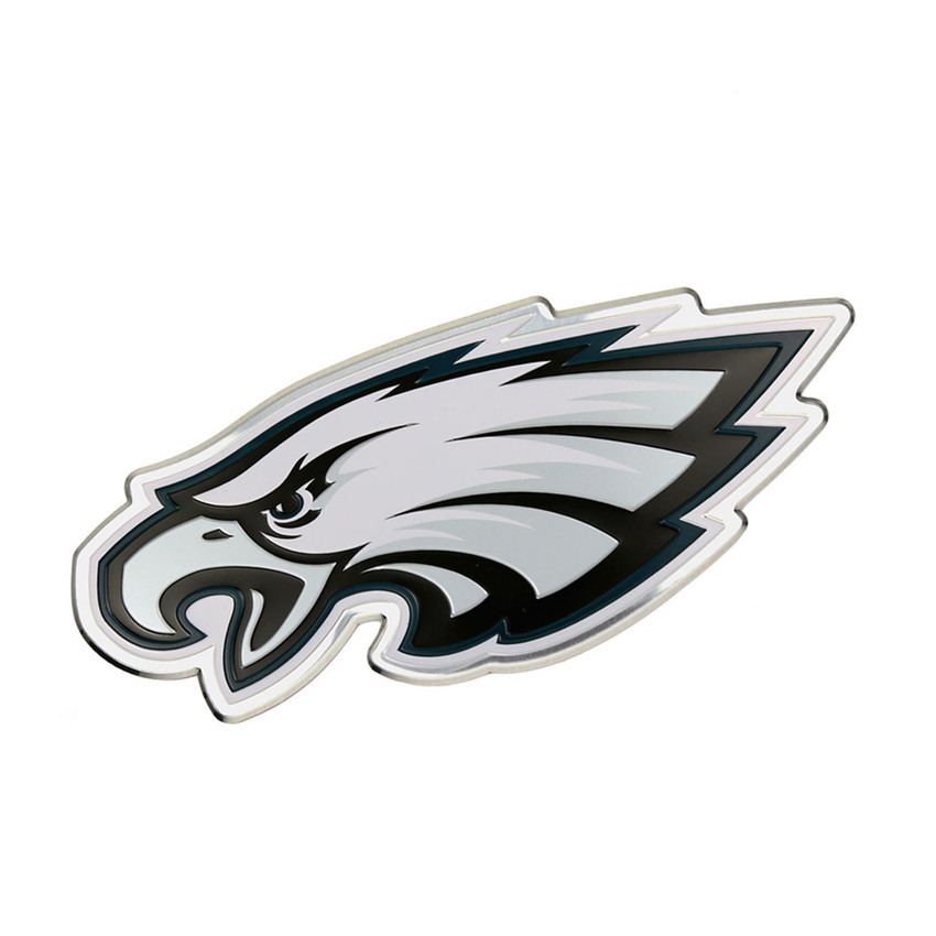Philadelphia Eagles Heavy Duty Aluminum Embossed Color Emblem Eagle Head Primary Logo