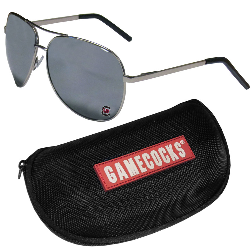 S. Carolina Gamecocks Aviator Sunglasses and Zippered Carrying Case