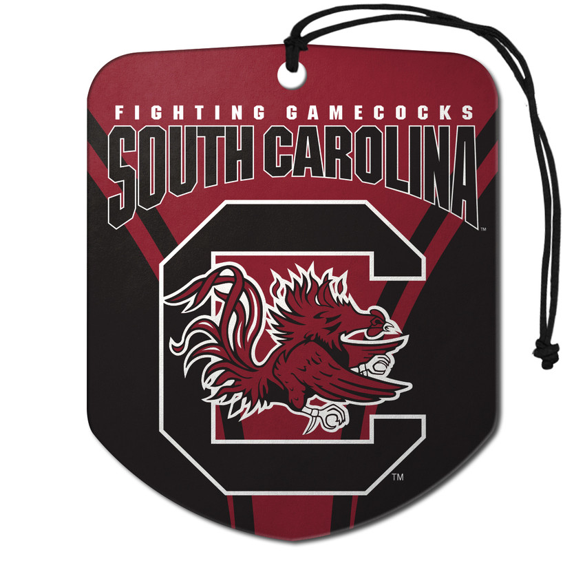 S. Carolina Gamecocks Air Freshener 2-pk "Gamecock Bird & C" Primary Logo & Wordmark