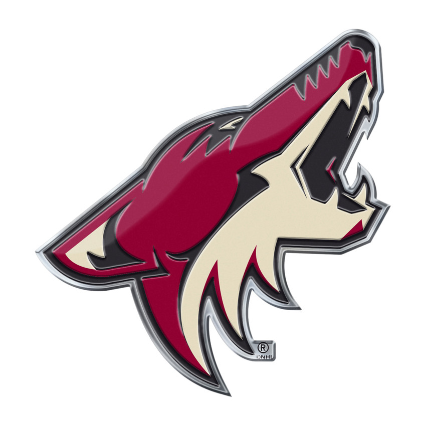 Arizona Coyotes Embossed Color Emblem "Coyotes" Logo