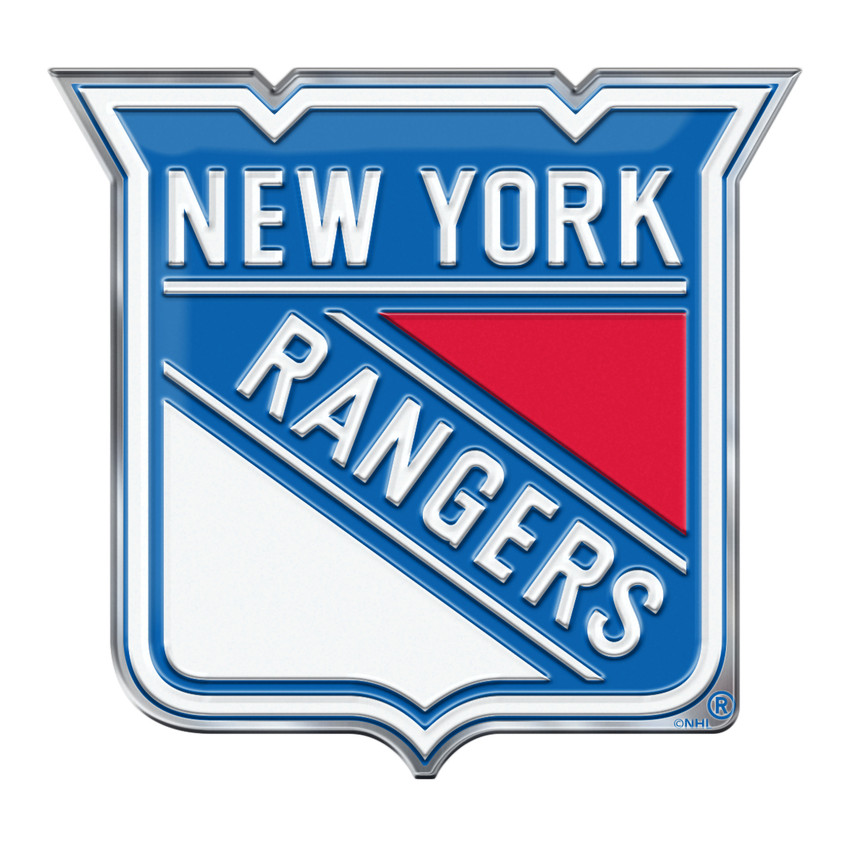 New York Rangers Embossed Color Emblem "New York Rangers Shield" Logo
