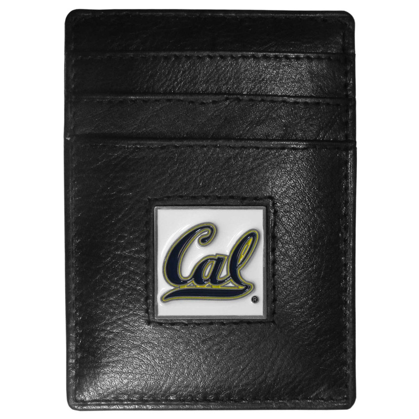 Cal Berkeley Bears Leather Money Clip/Cardholder Packaged in Gift Box