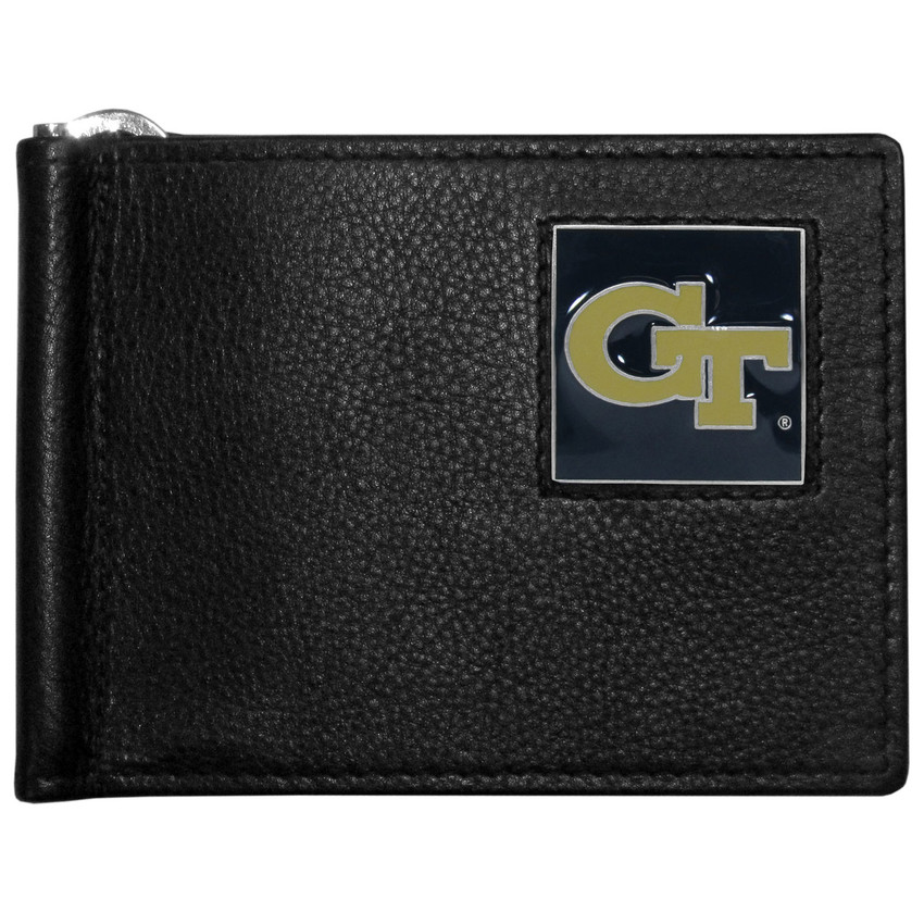 Georgia Tech Yellow Jackets Leather Bill Clip Wallet