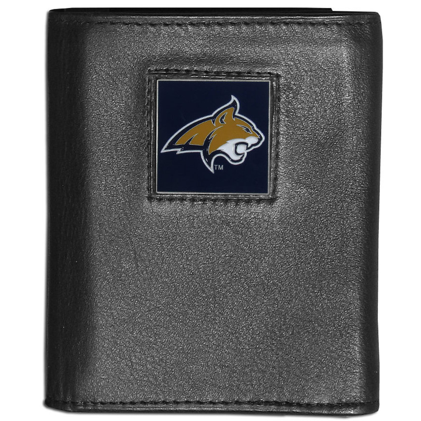 Montana St. Bobcats Leather Tri-fold Wallet