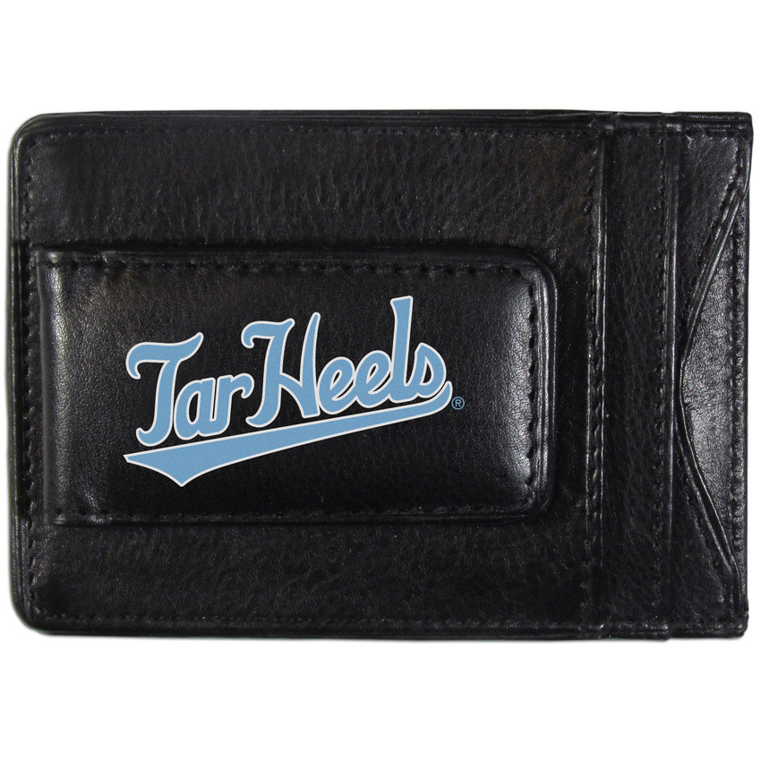 N. Carolina Tar Heels Logo Leather Cash and Cardholder