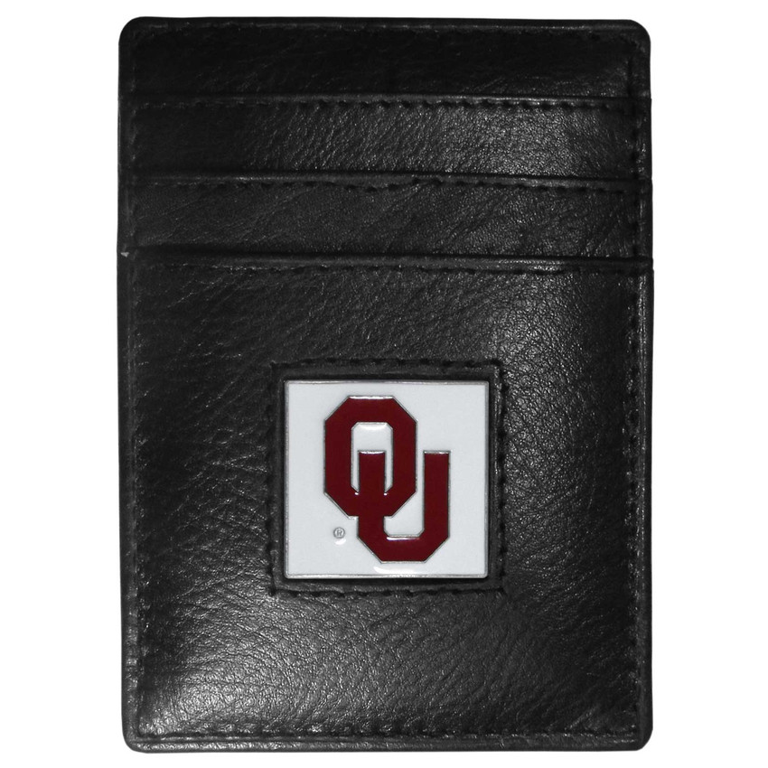 Oklahoma Sooners Leather Money Clip/Cardholder