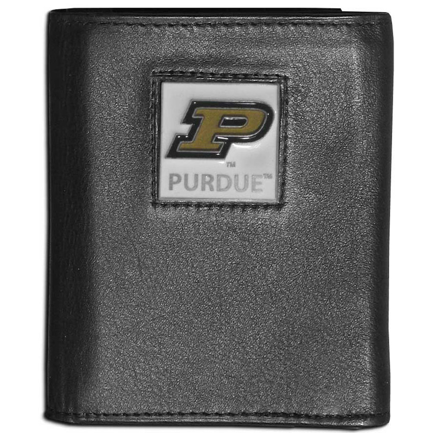 Purdue Boilermakers Leather Tri-fold Wallet