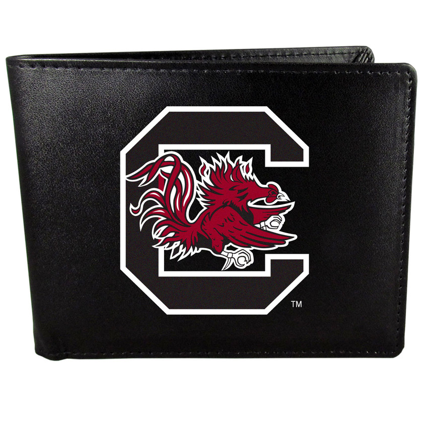 S. Carolina Gamecocks Leather Bi-fold Wallet, Large Logo