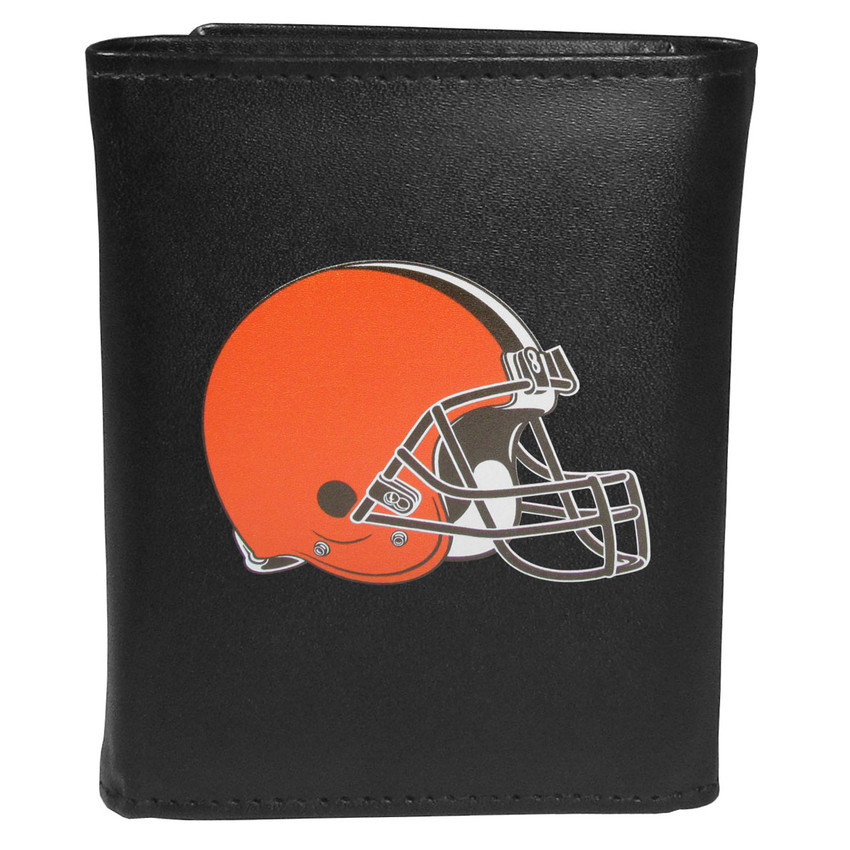 Cleveland Browns Leather Tri-fold Wallet, Large Logo