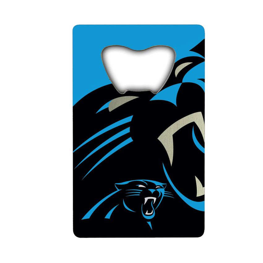 Carolina Panthers Credit Card Style Bottle Opener - 2 x 3.25 Panther Head Primary Logo